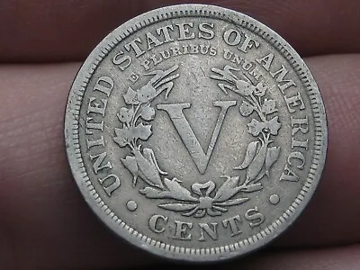 1910 Liberty Head V Nickel 5 Cent Piece-Fine/VF Details • $5.71