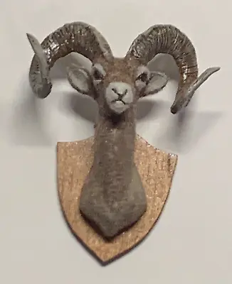 $99.99 • Buy Dollhouse Miniature 1:12 Handmade Artisan Mounted Big Horn Sheep By Weazilla