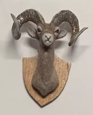$99.99 • Buy Dollhouse Miniature 1:12 Handmade Artisan Mounted Big Horn Sheep By Weazilla