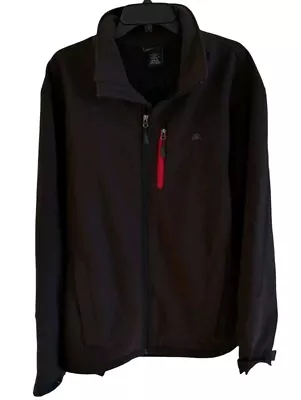 Snozu Jacket Men XL Brown Performance Windbreaker Hiking Outdoor Logo Full Zip • $19.99