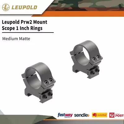 Leupold Prw2 Mount Scope 1 Inch Rings Picatinny Medium Matte Black #le174081 • $163