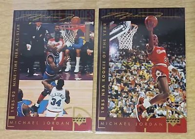 Michael Jordan Upper Deck Basketball Heroes Jumbo Cards Lot Of 2 Cards • $5