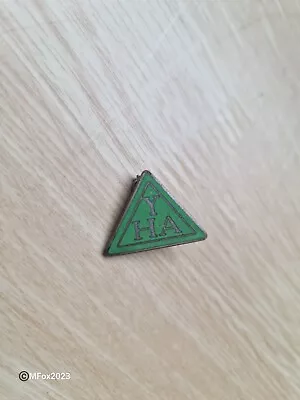 Vintage Green Triangular YHA Youth Hostel Association Enamel Pin Badge  • £4.49