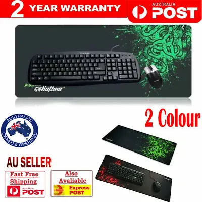 Razer Non-Slip Smooth Gaming Mouse Pad Keyboard Mat Desk Speed Mousepad 90x30cm • $11.49