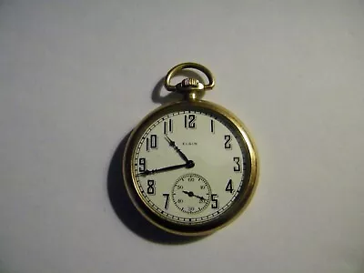 VINTAGE ELGIN NAT’L WATCH CO. USA GOLD FILLED POCKET WATCH /Working • $70