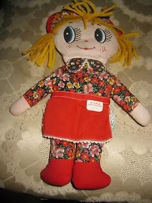 Vintage 70's  Soft Cloth Doll   Happy / Sad Face • £3
