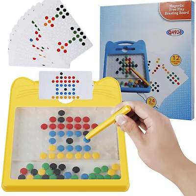 Magnetic Drawing Board For Kids Doodle Dot Art Educational Preschool Toy❀ • £13.76