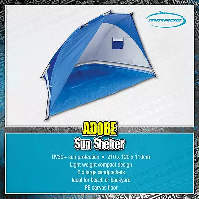 MIRAGE Portable Beach Tent Sun Shade Shelter Canopy Outdoor Camping • $59.99