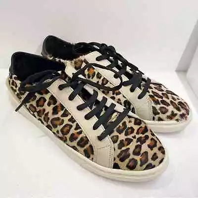 $19.84 • Buy Zara Animal Print Leopard Leather Sneakers 39
