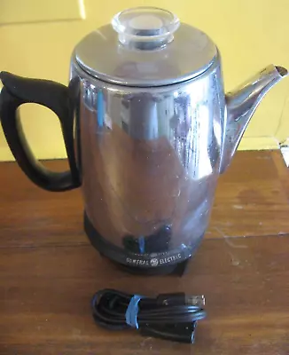 Hope Vtg General Electric Coffee Pot Perks Your Interest! Complete•9 Cups • $10