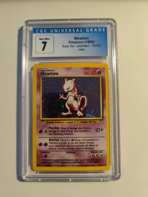 $44.99 • Buy Pokémon TCG Mewtwo Base Set 10/102 Holo Rare CGC 7