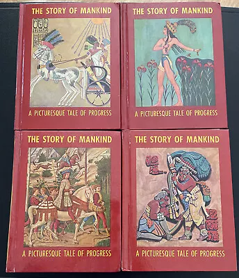 Vintage 1963 The Story Of Mankind A Picturesque Tale Of Progress 4 Volumes • $30.99