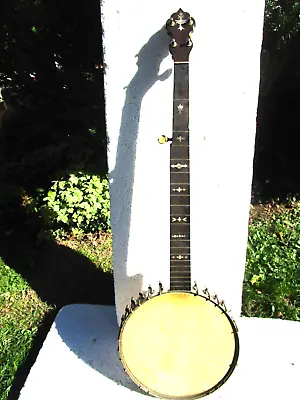 Vintage 5 String  Banjo 1900 Carved Heel 10 3/4    Head Tone Ring Project • $499.99