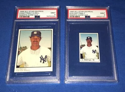 1984 Don Mattingly Rookie RC PSA 9 Only 10 ^ Rare+MINT 1985 ASG Insert Cards Lot • $99.95
