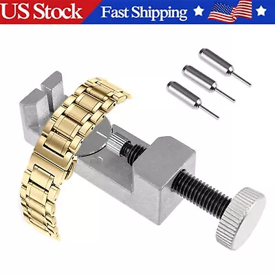 Metal Adjustable Watch Band Strap Bracelet Link Pin Remover Repair Tool Kit US • $4.59