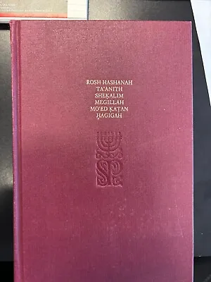 Gemara Soncino Rosh Hashanah Ta'anith Shekalim Megillah Moed English Only Talmud • $4.99