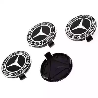 4PCS Wheel Center Caps Emblem Black 75mm Rim Hub Cover Logo Fit For MercedesBenz • $13.87