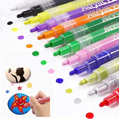 LED Chalkboard Marker 12 Liquid Acrylic Paint Markers Blackboard Pen Label • $30.39