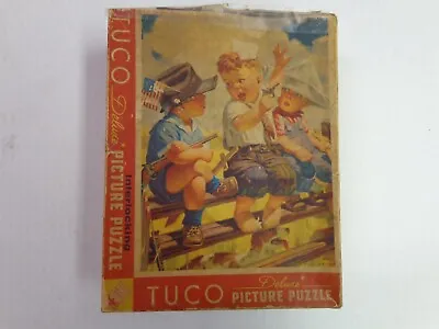 Vintage 1948 Tuco Interlcking Picture Thick Puzzle-the Spellbinder Painting • $20.99