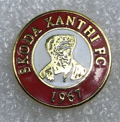Rare Pin Badge SKODA XANTHI FC 1967 GREECE Α.Ο. Ξάνθη Π.Α.Ε. Enamel • $35
