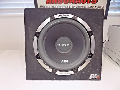 Vibe Slick SLR 12 1200 Watts 12’’ Passive Subwoofer Built-In Amplifier Amp Black • £84.48