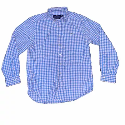 Vineyard Vines Slim Fit Button Down Shirt Men's Small Preppy Check Cotton EUC • $11