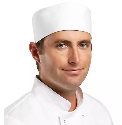 Professional Chefs Skull Cap Restaurant Kitchen Catering Hat Pk10/20 • £10.99