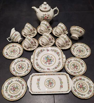 Coalport Ming Rose Bone China Tea Set - 23 Pieces • £150