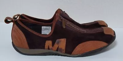 Merrell Barrado Performance Sneaker Brown Suede Zip Up US 9 EUR 40 J76008 • $26