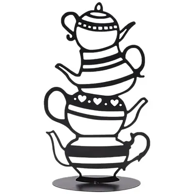  Wrought Iron Teapot Decoration Metal Wall Art Accessories The Sign • £16.55