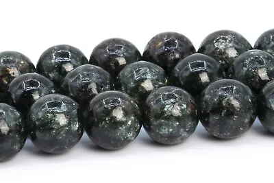 Genuine Natural Seraphinite Beads Green Black Grade A Round Loose Beads 8/10MM • $13.22