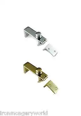 Polished Brass Chrome Bar Shop Counter Flap Catch + Screws • £13.99