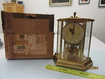 Kundo Vintage Glas Case Clock Kieninger & Obergfell In Original Box From 1951 • $150