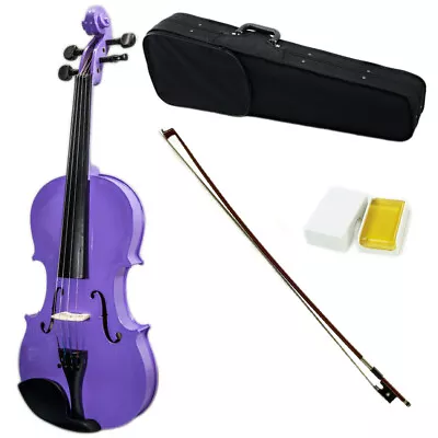 SKY 4/4 Full Size Wood Color Violin Beautiful Case Rosin With Brazilwood Bow • $79.99