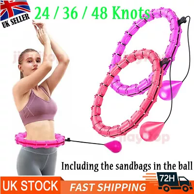 24/36/48 Knots Hula Detachable Hoop Massage Exerciser Fitness Fat Burning UK • £2.99