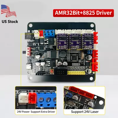 GRBL1.1 USB Port 3 Axis Control Board 8825 Driver Controller For CNC Router • $34.76