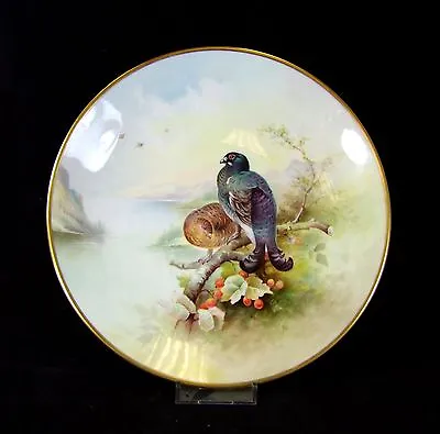 £195 • Buy Hand Painted Minton Cabinet Plate - Black Game - Arthur Holland!