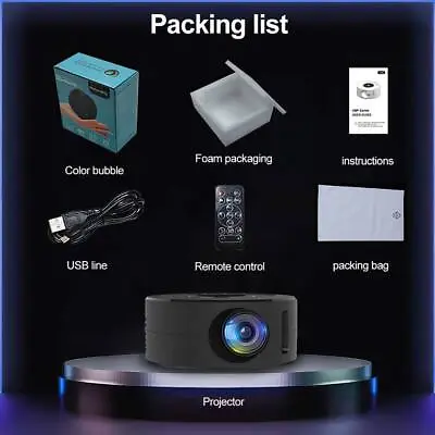 $48.29 • Buy Mini LED HD 1080P Home Projector Cinema Portable USB Theater Projector Wifi