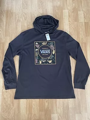 Vans Off The Wall Men’s Lighter Weight Pullover Floral Hoodie Black Size XXL • $45