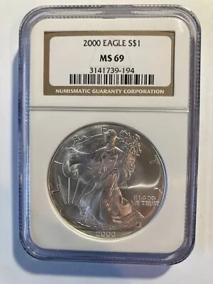 NGC MS69 2000 Silver Eagle $1  • $39