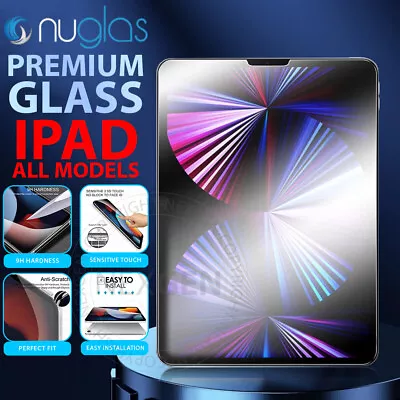 Nuglas Tempered Glass Screen Protector For IPad 5 6 7 8 9 10thGen Pro11/Air1/2/4 • $15.90