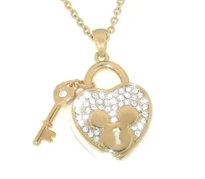 Disney Arribas Necklace✿ Mickey Mouse Made With Crystals From Swarovski Lock Key • $31.98