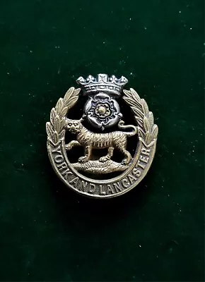 Genuine WW2 Era York And Lancaster Regiment Regiment Cap Badge British Military • £11