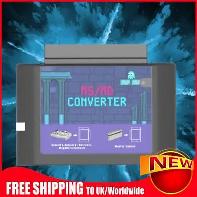 MS To MD Game Video Cassette MS/MD Converter Fun For Master System For Megedrive • £9.83