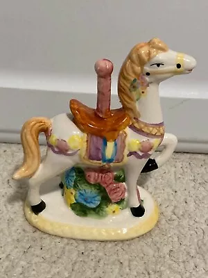 Vintage Porcelain Merry-Go-Round Carousel Horse Figurine • $8.79