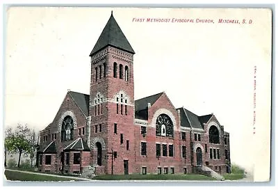 1908 First Methodist Episcopal Church High School Mitchell South Dakota Postcard • $29.95