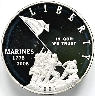 2005 P Marine Corps 230th Anniversary Proof Commemorative Silver Dollar • $69.99