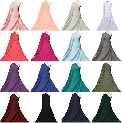 100% Cotton Fabric Premium Single Jersey Soft Knit Dressmaking Craft Material • £7