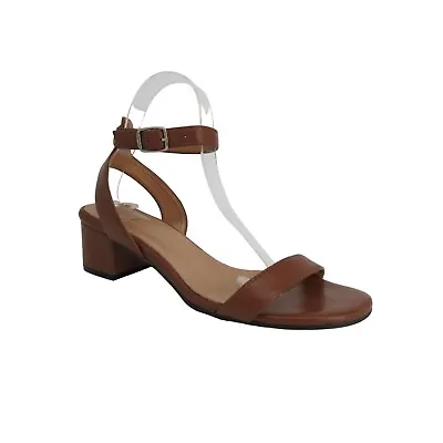 J.JILL Women's Brown Leather Ariane Low Block Heel Sandals 7 • $19.99