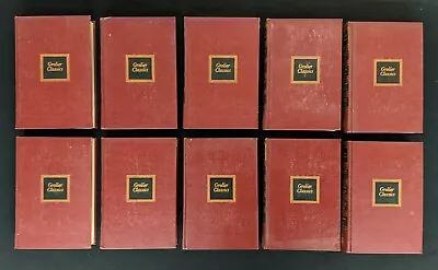 Grolier Classics - Classical Literature 10 Volume Set -Maroon Leather Mn2766 • $42.95